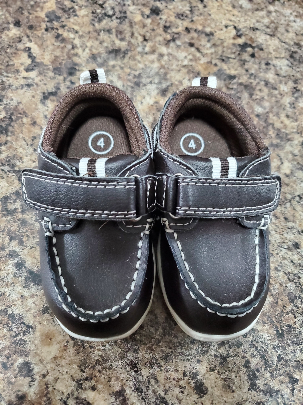 OshKosh B'gosh Dark Brown Moccasin-Style Hook-and-Loop Shoes